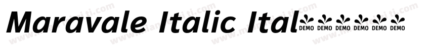 Maravale Italic Ital字体转换